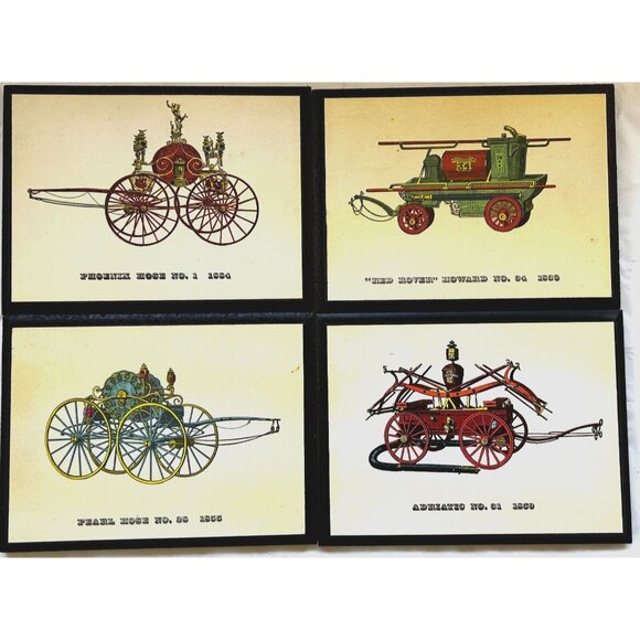 Yorkraft Wall Plaques Fire Engines Pearl Hose Adriato Red Rover Phoenix Hose vtg - Picture 1 of 11
